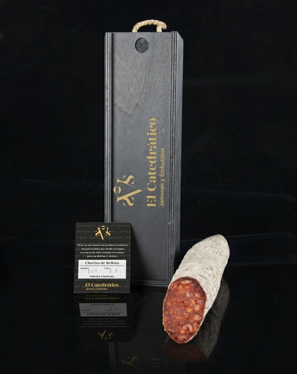 100% Acorn-Fed Iberian “Chorizo” In Wooden Box